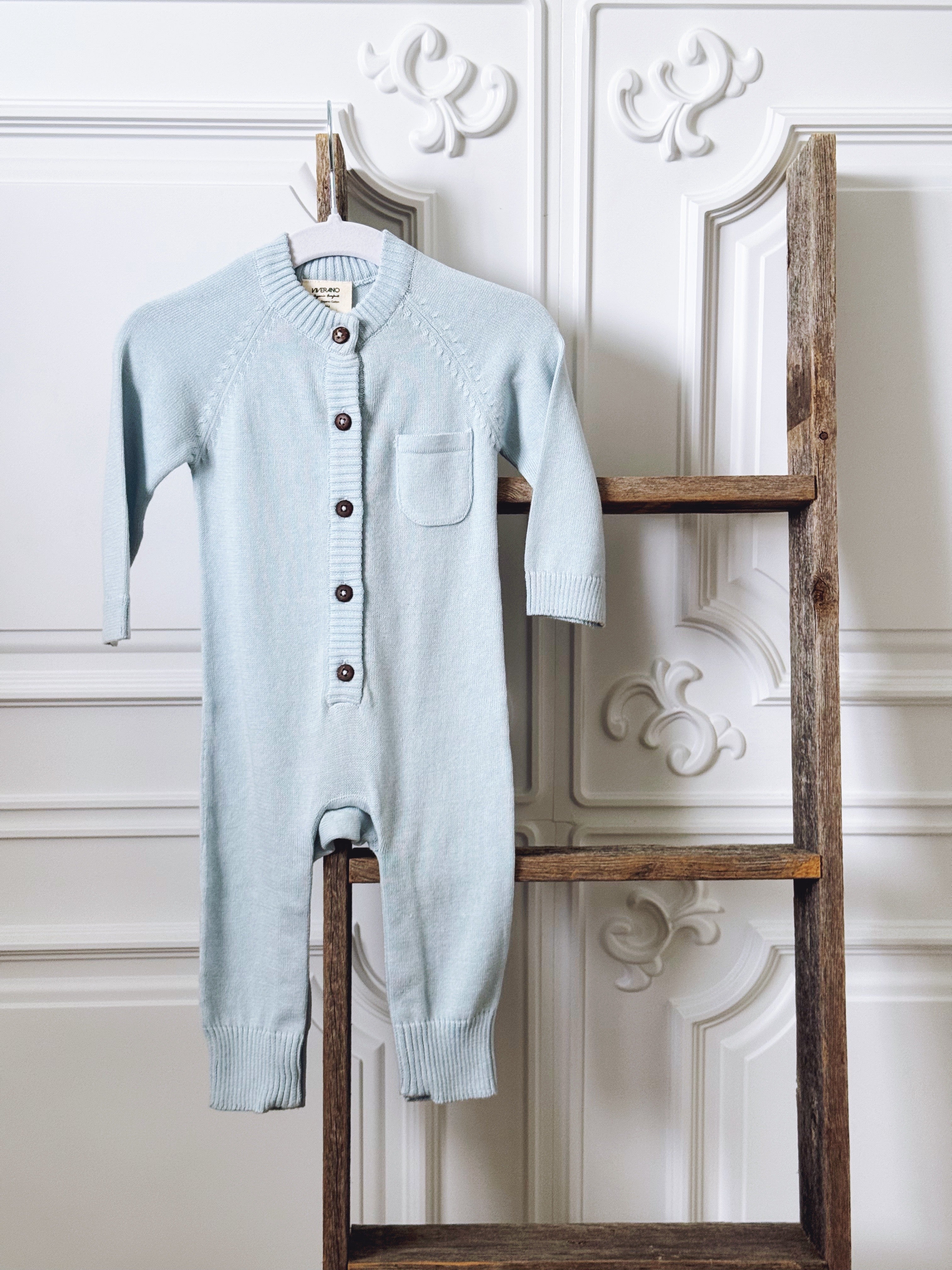 Organic Cotton Blue Romper