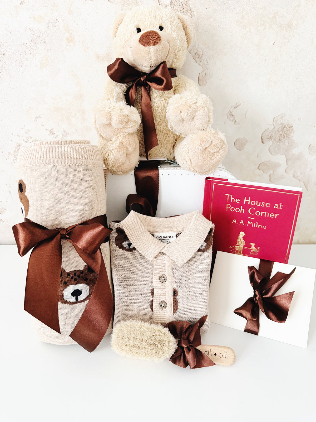 Baby Zac Organic Cotton Baby Boy Gift Box – Blanket, Romper, Storybook & Hairbrush | Tuki Tuki Baby