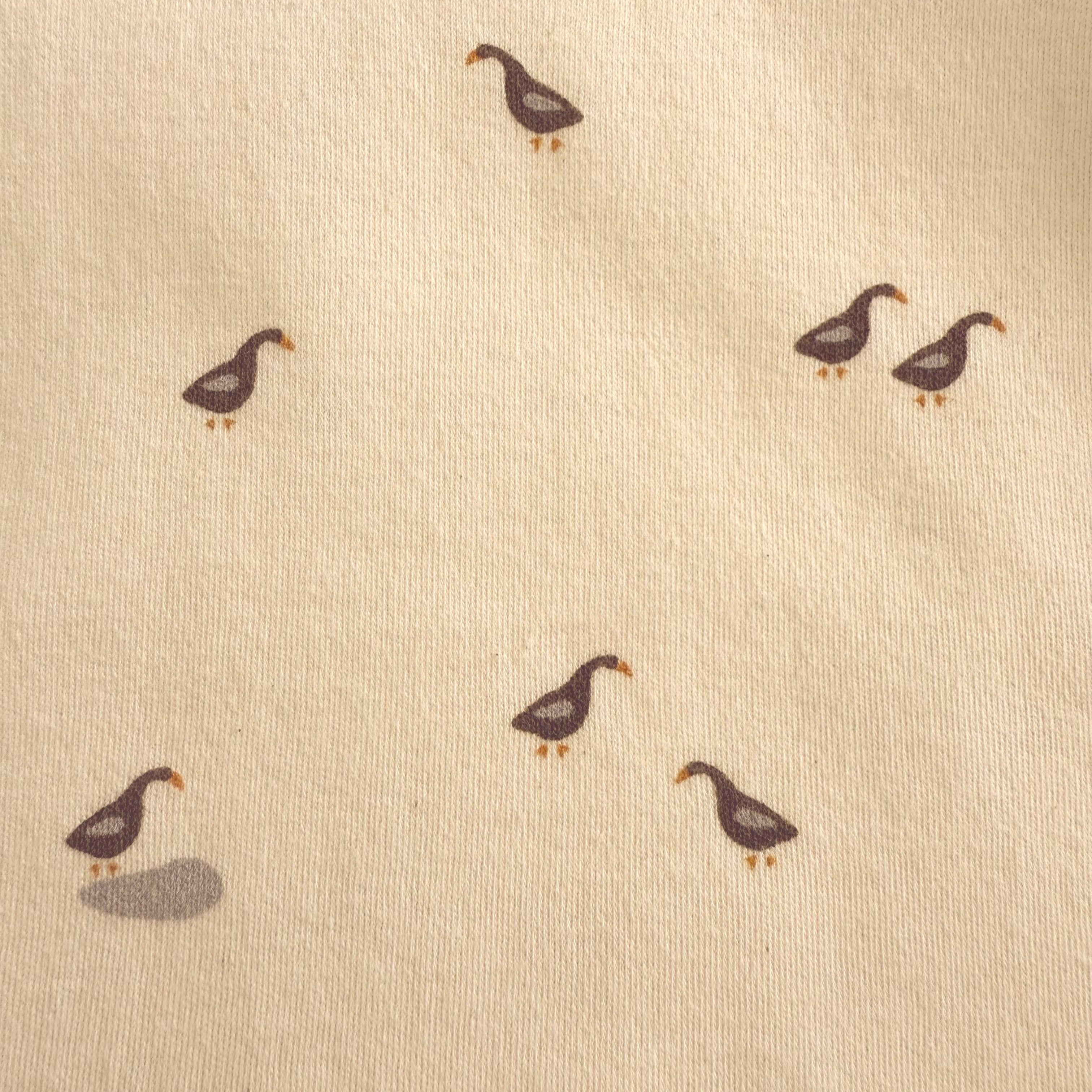 Ducks Print Kimono Style Onesie Set In Organic Cotton