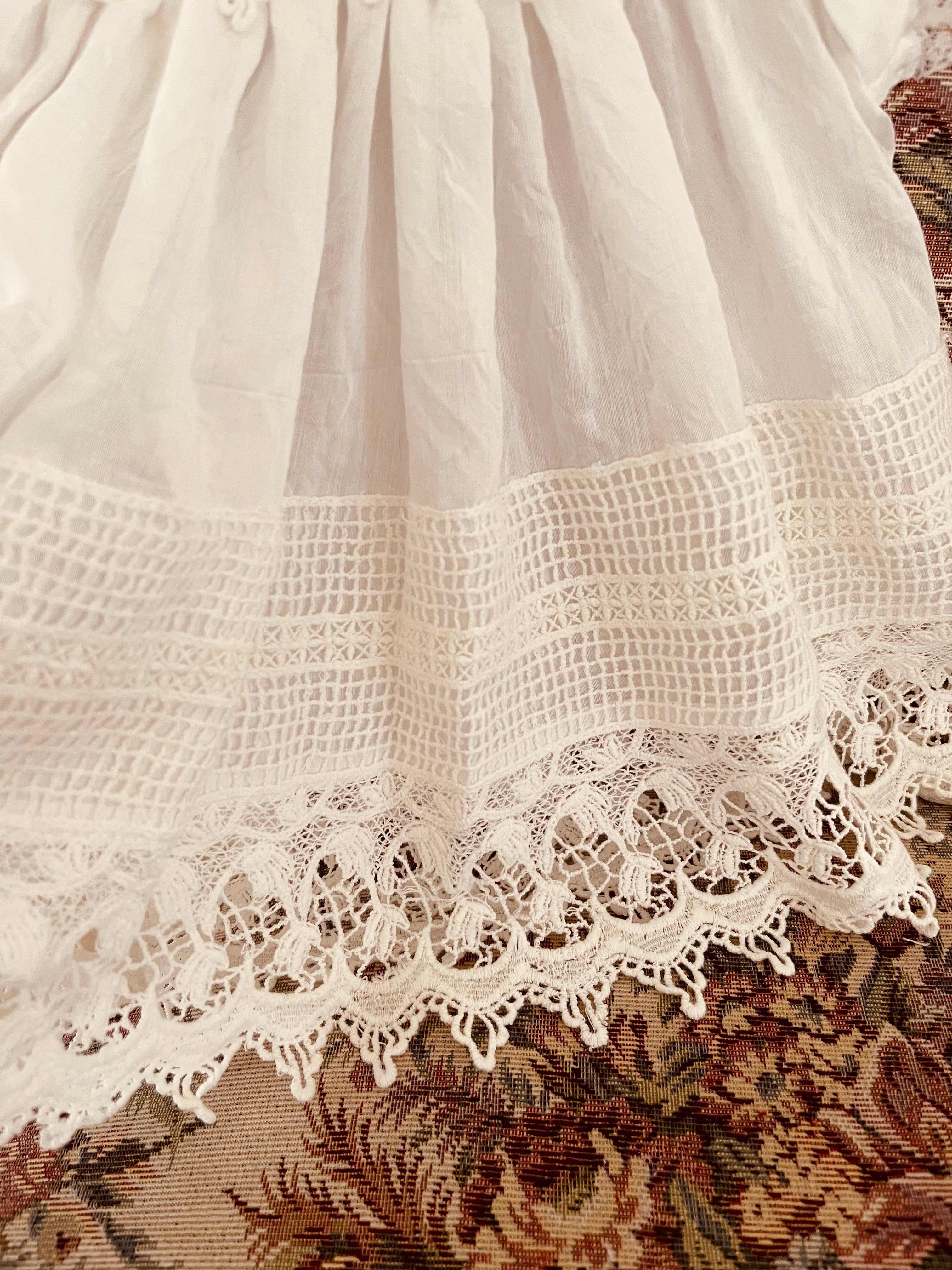 White Dress With Lace Details