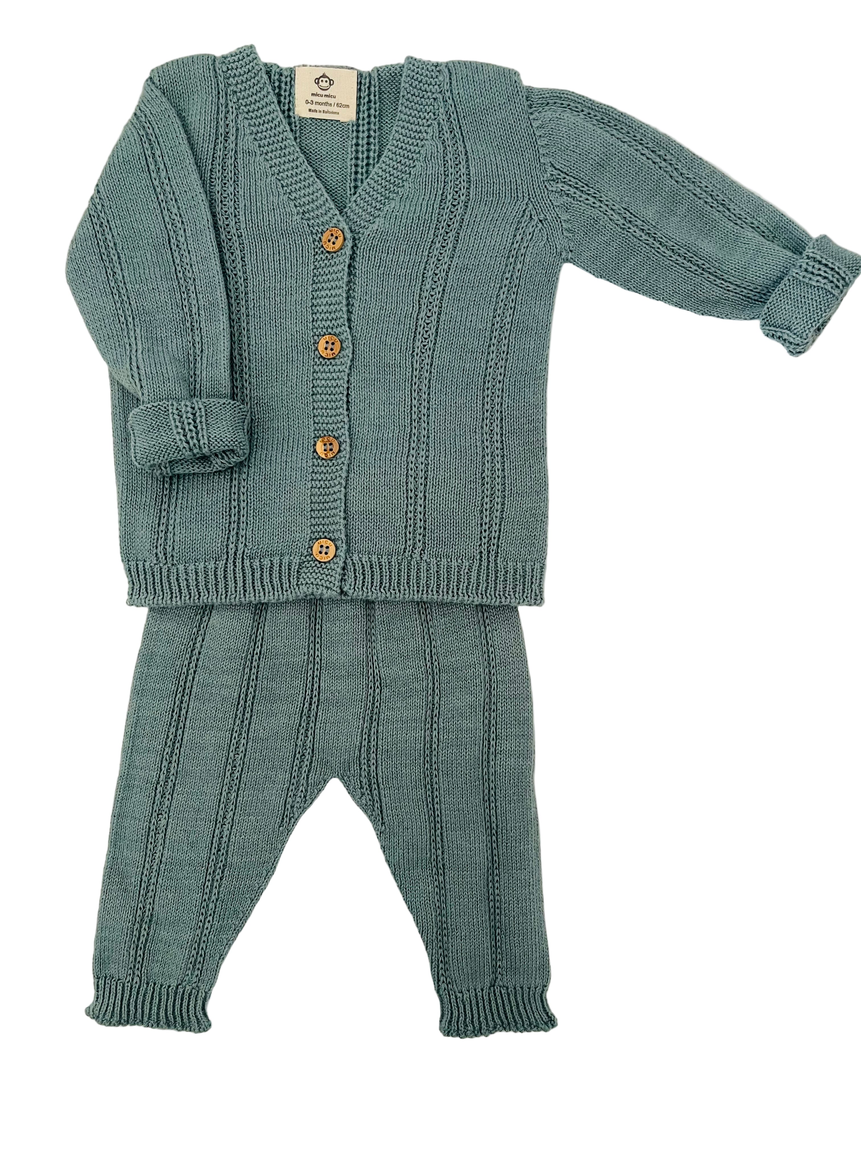 Indigo Blue Pant & Jacket set In Organic Cotton