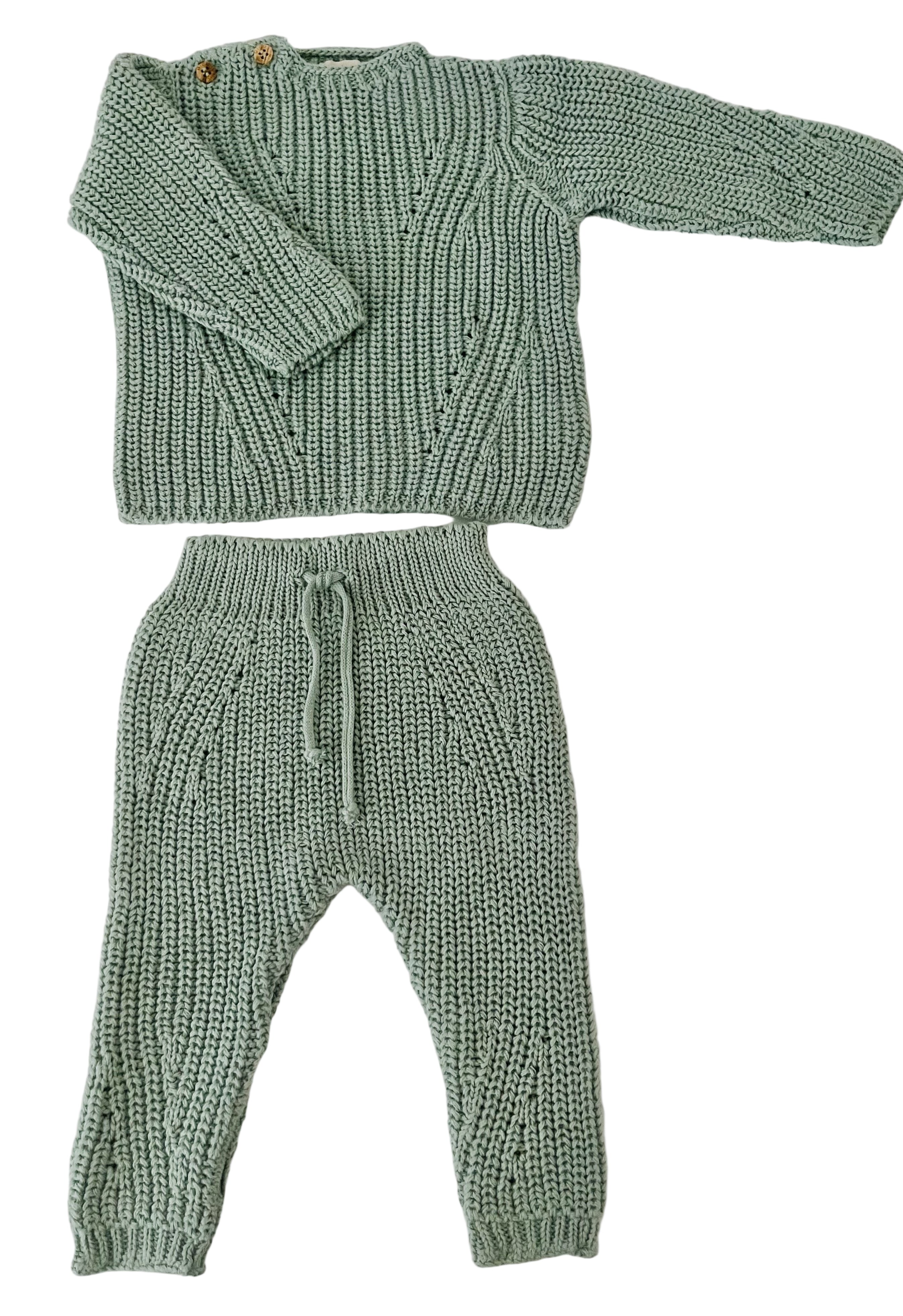 Organic Cotton Knit Sweater Set