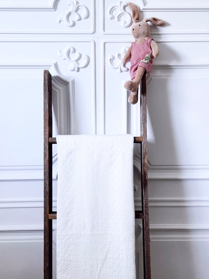 Embroidered Linen Blanket