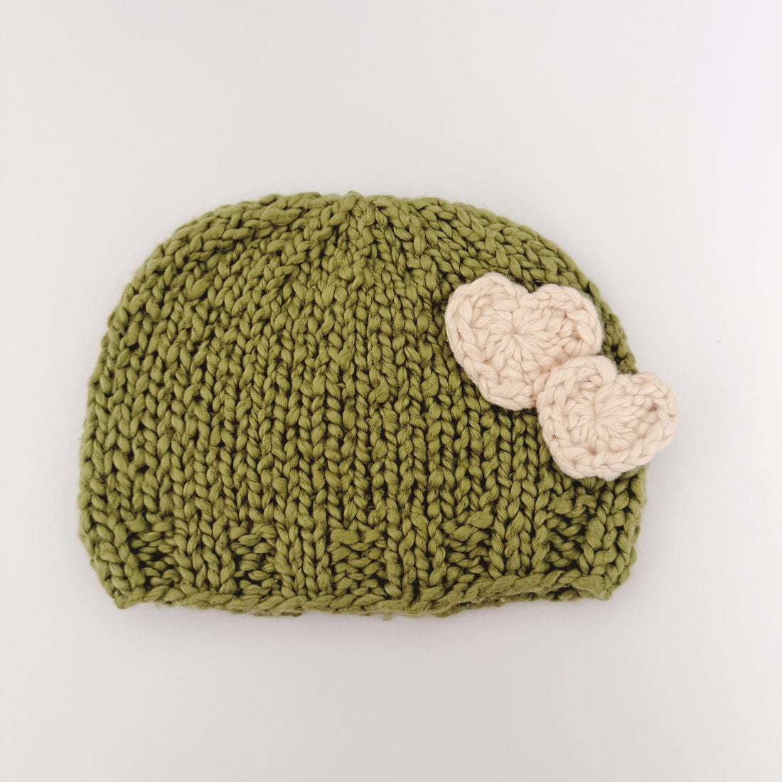 Organic Beanie with Hearts