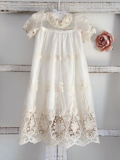 Embroidered Tulle Dress