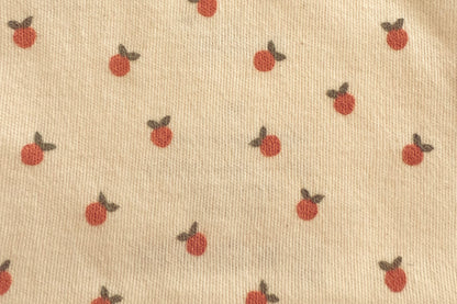 Peaches Print Kimono Style Onesie Set In Organic Cotton