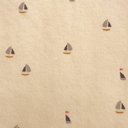 Sailboat Print Kimono Onesie Set In Organic Cotton