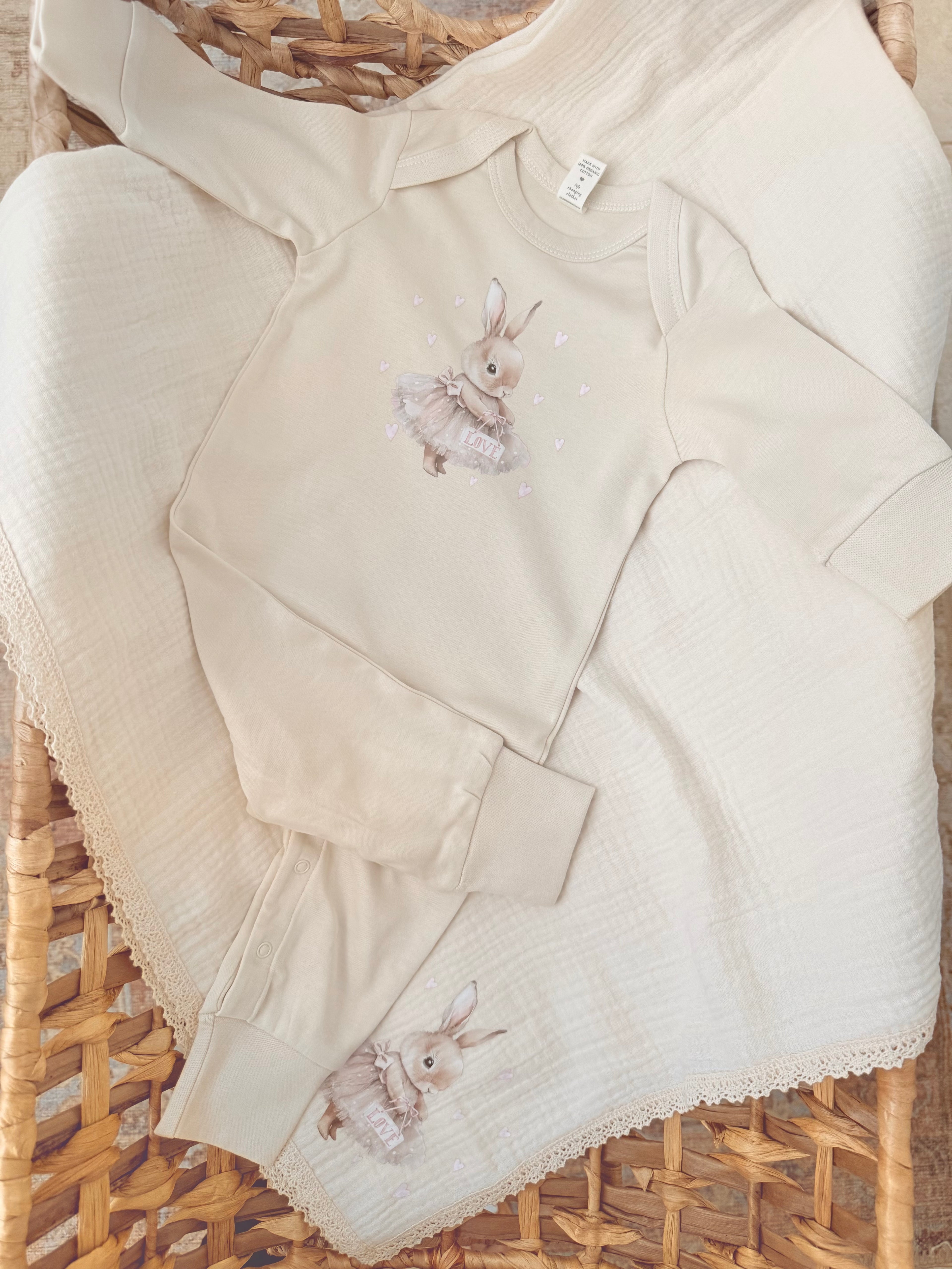 Ivory Romper and Swaddle Set
