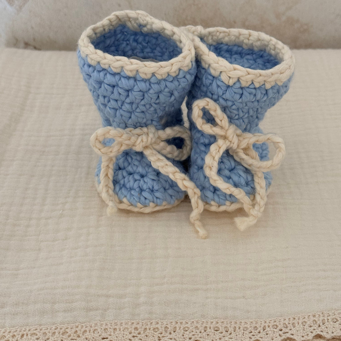 Blue Organic Booties