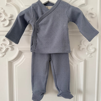 Pointelle Kimono Top and Pant Set