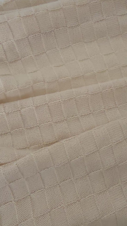 Organic Cotton Basket Weave Baby Blanket – Classic, Soft &amp; Elegant | Made in USA | Tuki Tuki Baby
