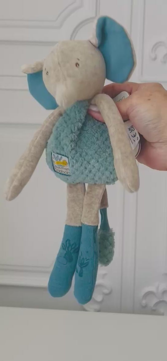 Elephant Rattle Stuffed Toy – Soft &amp; Easy to Grasp | 12” Baby Toy | Tuki Tuki Baby