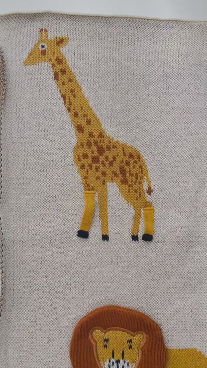 Organic Cotton 3D Jacquard Sweater Knit Baby Blanket – Ultra-Soft &amp; Breathable | Tuki Tuki Baby