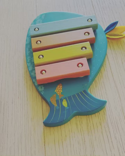 Josephine the Whale Xylophone – Wooden Musical Toy by Moulin Roty | Made in France | Ages 18M+ | Tuki Tuki Baby