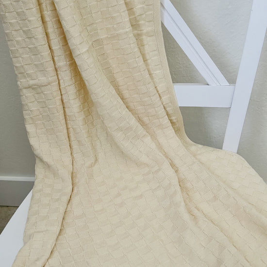 Organic Cotton Basket Weave Blanket