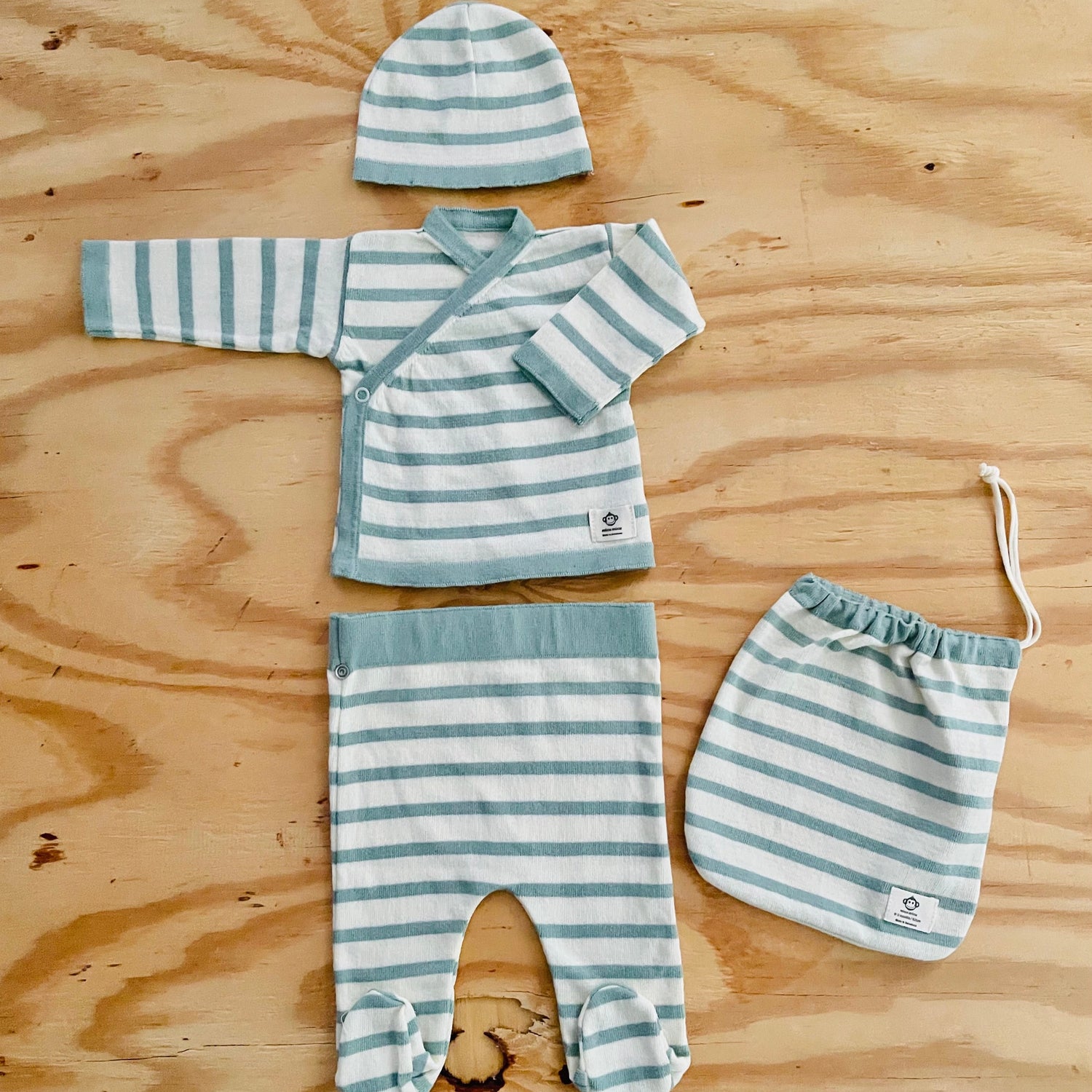 Multi Stripes Newborn Organic Garment