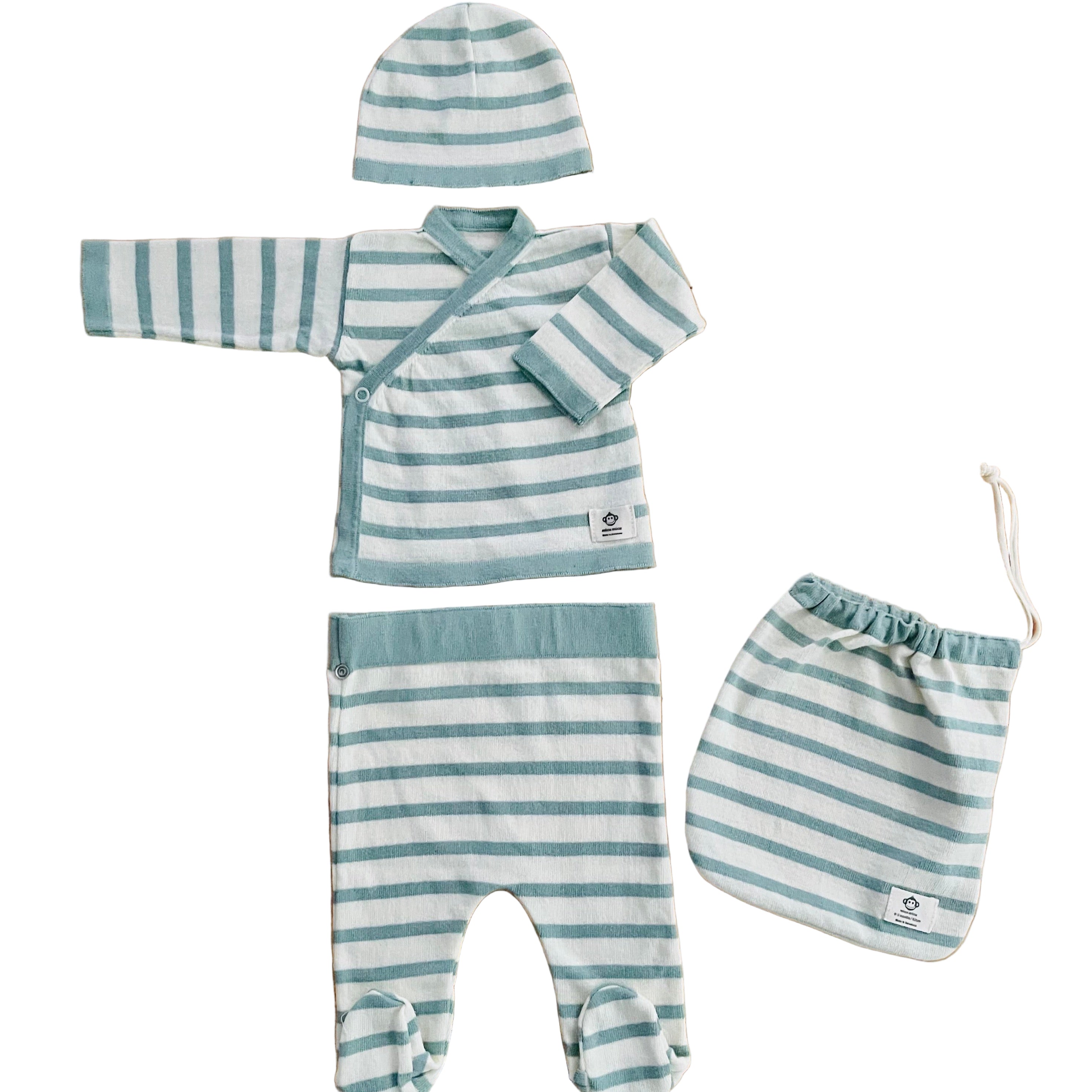 Multi Stripes Newborn Organic Garment