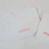 Pink Chicks - Bib & Nappie Set