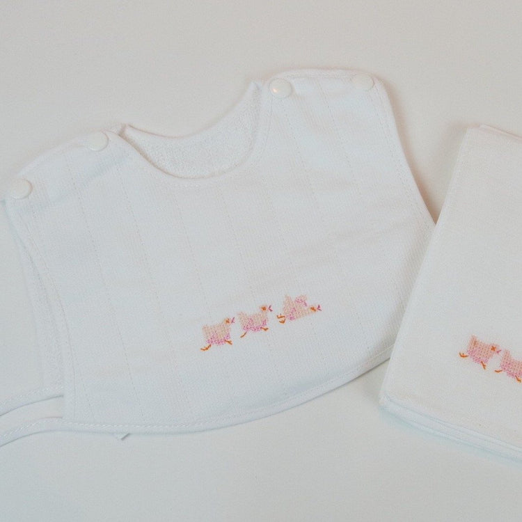 Pink Chicks - Bib & Nappie Set