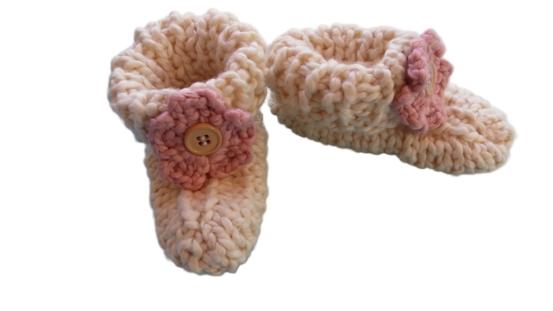 Organic Pink Booties