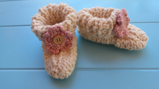 Organic Pink Booties